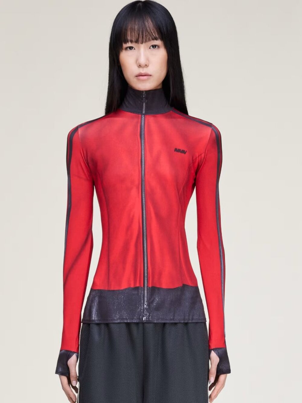 ADIDAS x AVAVAV Baselayer Jersey Top Red Size Large Stretch Baby Tracktop Hype